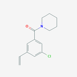molecular formula C14H16ClNO B8152879 (3-Chloro-5-vinylphenyl)(piperidin-1-yl)methanone 