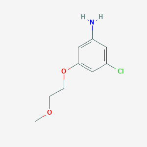 molecular formula C9H12ClNO2 B8152888 3-Chloro-5-(2-methoxyethoxy)aniline 