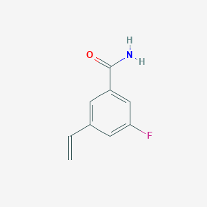 molecular formula C9H8FNO B8152907 3-Fluoro-5-vinylbenzamide 