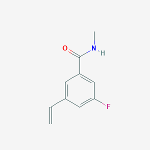 molecular formula C10H10FNO B8152910 3-Fluoro-N-methyl-5-vinylbenzamide 