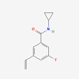 molecular formula C12H12FNO B8152922 N-Cyclopropyl-3-fluoro-5-vinylbenzamide 