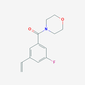 molecular formula C13H14FNO2 B8152946 (3-Fluoro-5-vinylphenyl)(morpholino)methanone 