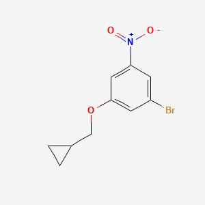 molecular formula C10H10BrNO3 B8152952 1-Bromo-3-(cyclopropylmethoxy)-5-nitrobenzene 