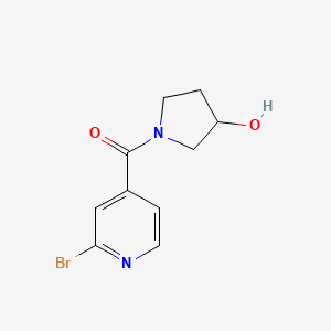 molecular formula C10H11BrN2O2 B8153015 1-(2-Bromopyridine-4-carbonyl)pyrrolidin-3-ol 