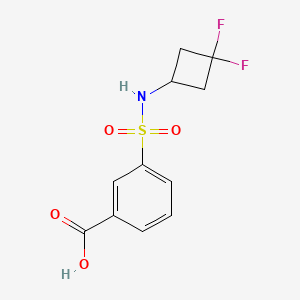 molecular formula C11H11F2NO4S B8153058 3-(N-(3,3-Difluorocyclobutyl)sulfamoyl)benzoic acid 