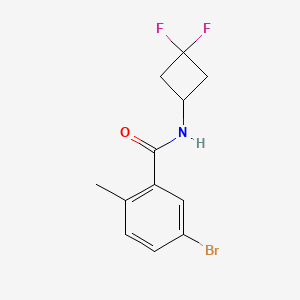 molecular formula C12H12BrF2NO B8153068 5-Bromo-N-(3,3-difluorocyclobutyl)-2-methylbenzamide 