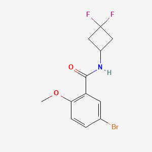 molecular formula C12H12BrF2NO2 B8153069 5-Bromo-N-(3,3-difluorocyclobutyl)-2-methoxybenzamide 