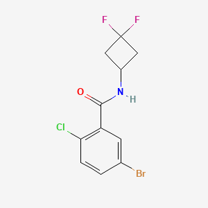 molecular formula C11H9BrClF2NO B8153076 5-Bromo-2-chloro-N-(3,3-difluorocyclobutyl)benzamide 