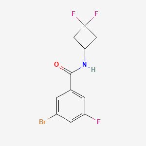 molecular formula C11H9BrF3NO B8153089 3-Bromo-N-(3,3-difluorocyclobutyl)-5-fluorobenzamide 