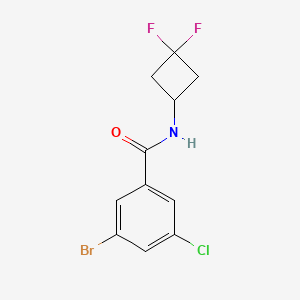 molecular formula C11H9BrClF2NO B8153090 3-Bromo-5-chloro-N-(3,3-difluorocyclobutyl)benzamide 