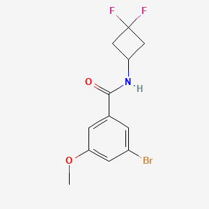 molecular formula C12H12BrF2NO2 B8153094 3-Bromo-N-(3,3-difluorocyclobutyl)-5-methoxybenzamide 