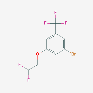 molecular formula C9H6BrF5O B8153097 1-Bromo-3-(2,2-difluoroethoxy)-5-(trifluoromethyl)benzene 