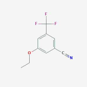 molecular formula C10H8F3NO B8153103 3-Ethoxy-5-(trifluoromethyl)benzonitrile 