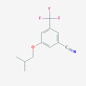 molecular formula C12H12F3NO B8153113 3-Isobutoxy-5-(trifluoromethyl)benzonitrile 