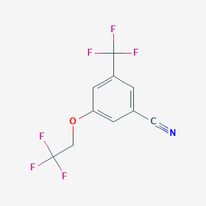 molecular formula C10H5F6NO B8153126 3-(2,2,2-Trifluoroethoxy)-5-(trifluoromethyl)benzonitrile 