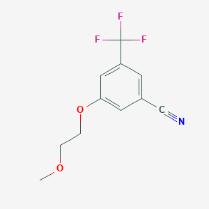 molecular formula C11H10F3NO2 B8153128 3-(2-Methoxyethoxy)-5-(trifluoromethyl)benzonitrile 