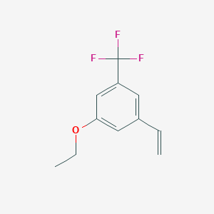 molecular formula C11H11F3O B8153133 1-Ethoxy-3-(trifluoromethyl)-5-vinylbenzene 