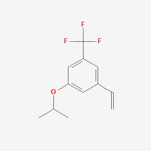 molecular formula C12H13F3O B8153141 1-Isopropoxy-3-(trifluoromethyl)-5-vinylbenzene 