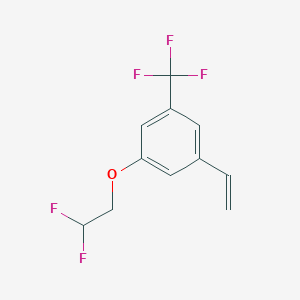 molecular formula C11H9F5O B8153160 1-(2,2-Difluoroethoxy)-3-(trifluoromethyl)-5-vinylbenzene 