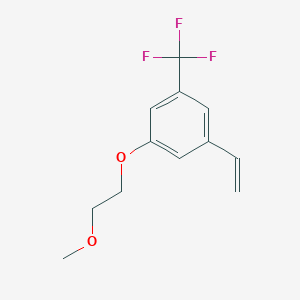 molecular formula C12H13F3O2 B8153164 1-(2-Methoxyethoxy)-3-(trifluoromethyl)-5-vinylbenzene 
