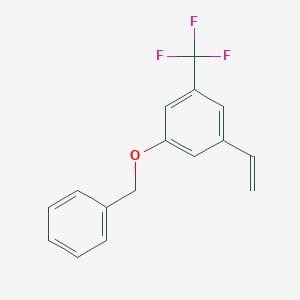 molecular formula C16H13F3O B8153165 1-(Benzyloxy)-3-(trifluoromethyl)-5-vinylbenzene 