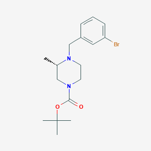 molecular formula C17H25BrN2O2 B8153172 (S)-tert-butyl 4-(3-bromobenzyl)-3-methylpiperazine-1-carboxylate 