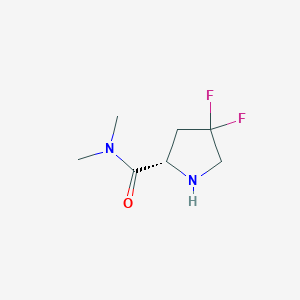 molecular formula C7H12F2N2O B8153196 (2S)-4,4-difluoro-N,N-dimethylpyrrolidine-2-carboxamide 