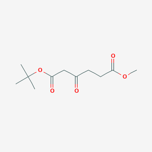 molecular formula C11H18O5 B8153208 1-(1,1-Dimethylethyl) 6-methyl 3-oxohexanedioate CAS No. 66697-04-9