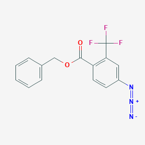 molecular formula C15H10F3N3O2 B8153213 Benzyl 4-azido-2-(trifluoromethyl)benzoate 
