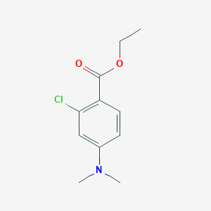 molecular formula C11H14ClNO2 B8153220 Ethyl 2-chloro-4-(dimethylamino)benzoate 