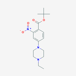 molecular formula C17H25N3O4 B8153226 tert-Butyl 4-(4-ethylpiperazin-1-yl)-2-nitrobenzoate 