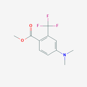molecular formula C11H12F3NO2 B8153233 4-Dimethylamino-2-trifluoromethyl-benzoic acid methyl ester 