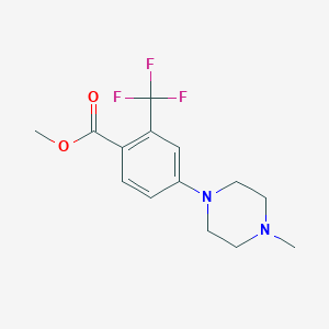 molecular formula C14H17F3N2O2 B8153234 Methyl 4-(4-methylpiperazin-1-yl)-2-(trifluoromethyl)benzoate 