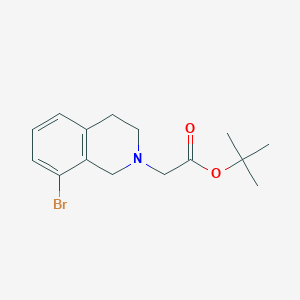 molecular formula C15H20BrNO2 B8153246 (8-Bromo-3,4-dihydro-1H-isoquinolin-2-yl)-acetic acid tert-butyl ester 