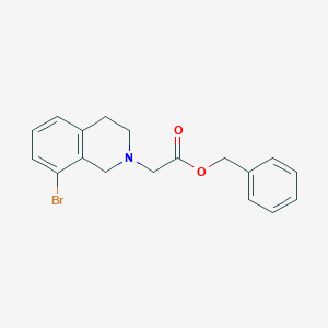 molecular formula C18H18BrNO2 B8153247 (8-Bromo-3,4-dihydro-1H-isoquinolin-2-yl)-acetic acid benzyl ester 