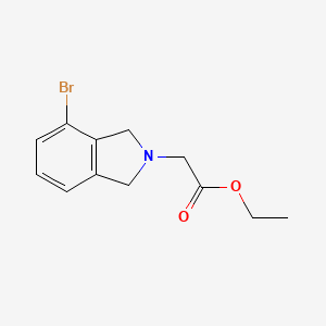 molecular formula C12H14BrNO2 B8153254 (4-Bromo-1,3-dihydro-isoindol-2-yl)-acetic acid ethyl ester 