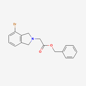 molecular formula C17H16BrNO2 B8153264 (4-Bromo-1,3-dihydro-isoindol-2-yl)-acetic acid benzyl ester 