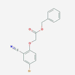 molecular formula C16H12BrNO3 B8153282 (4-Bromo-2-cyano-phenoxy)-acetic acid benzyl ester 