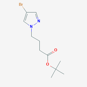 molecular formula C11H17BrN2O2 B8153325 4-(4-Bromo-pyrazol-1-yl)-butyric acid tert-butyl ester 