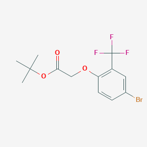 molecular formula C13H14BrF3O3 B8153328 (4-Bromo-2-trifluoromethyl-phenoxy)-acetic acid tert-butyl ester 