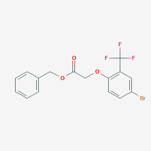 molecular formula C16H12BrF3O3 B8153334 (4-Bromo-2-trifluoromethyl-phenoxy)-acetic acid benzyl ester 
