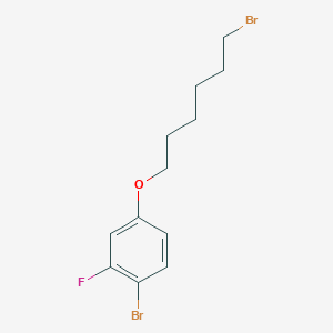 molecular formula C12H15Br2FO B8153361 1-Bromo-4-(6-bromohexyloxy)-2-fluoro benzene. 