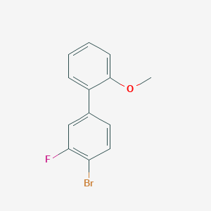 molecular formula C13H10BrFO B8153377 4'-Bromo-3'-fluoro-2-methoxybiphenyl 