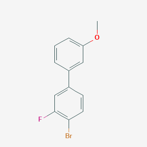 molecular formula C13H10BrFO B8153384 4-Bromo-3-fluoro-3'-methoxy-1,1'-biphenyl 