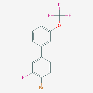 molecular formula C13H7BrF4O B8153390 4-Bromo-3-fluoro-3'-(trifluoromethoxy)-1,1'-biphenyl 