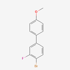 molecular formula C13H10BrFO B8153393 3-Fluoro-4-bromo-4'-methoxybiphenyl 