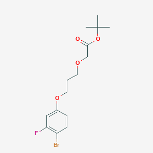 molecular formula C15H20BrFO4 B8153402 tert-Butyl 2-(3-(4-bromo-3-fluorophenoxy)propoxy)acetate 