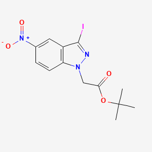 tert-Butyl 2-(3-iodo-5-nitro-1H-indazol-1-yl)acetate