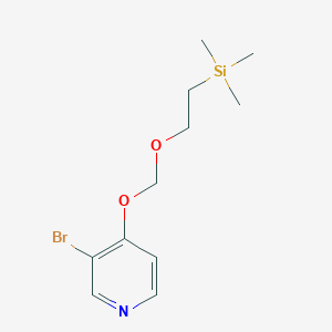 molecular formula C11H18BrNO2Si B8153432 3-Bromo-4-{[2-(trimethylsilyl)ethoxy]methoxy}pyridine 