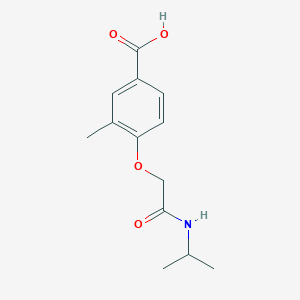 molecular formula C13H17NO4 B8153441 4-(2-(Isopropylamino)-2-oxoethoxy)-3-methylbenzoic acid 